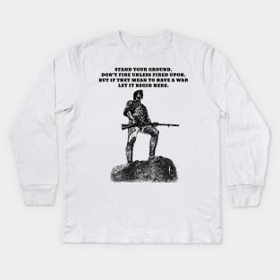 Stand Your Ground (Large Dark Design) Kids Long Sleeve T-Shirt